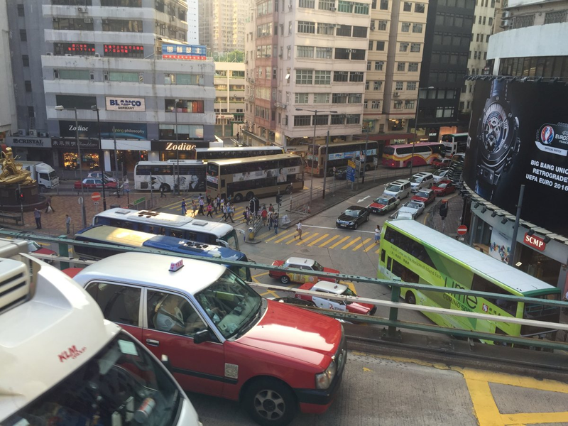 Typical traffic jam, all bus